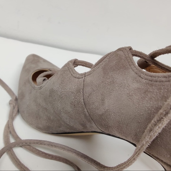 NWT: Vince Camuto Beige Suede Lace Up Pumps - Picture 10 of 10